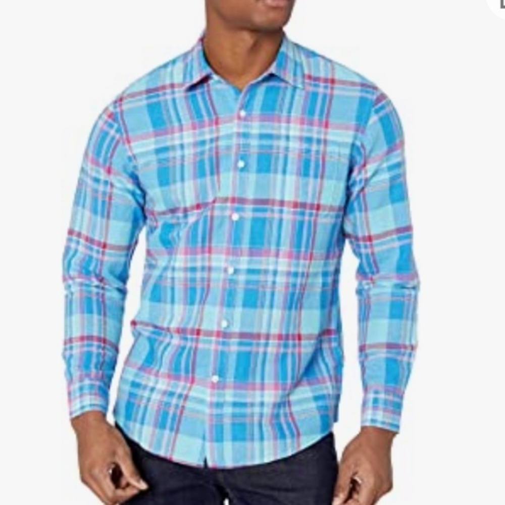 Amazon Essentials Men's Regular-Fit Long-Sleeve Linen Cotton Shirt